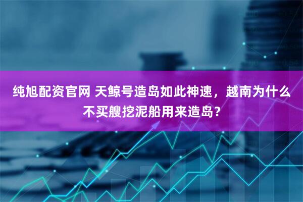 纯旭配资官网 天鲸号造岛如此神速，越南为什么不买艘挖泥船用来造岛？