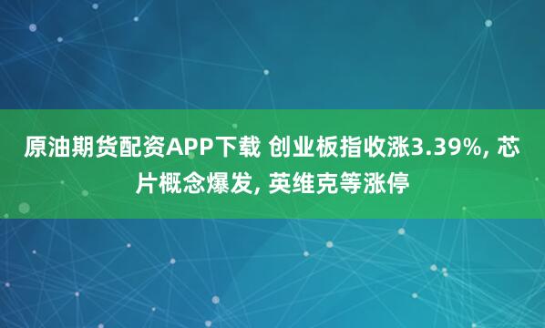 原油期货配资APP下载 创业板指收涨3.39%, 芯片概念爆发, 英维克等涨停